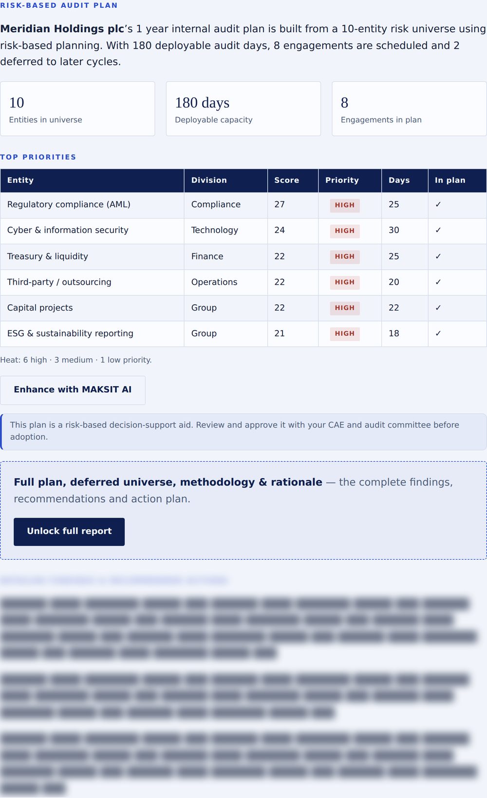 IA Plan & Risk Universe Builder free preview